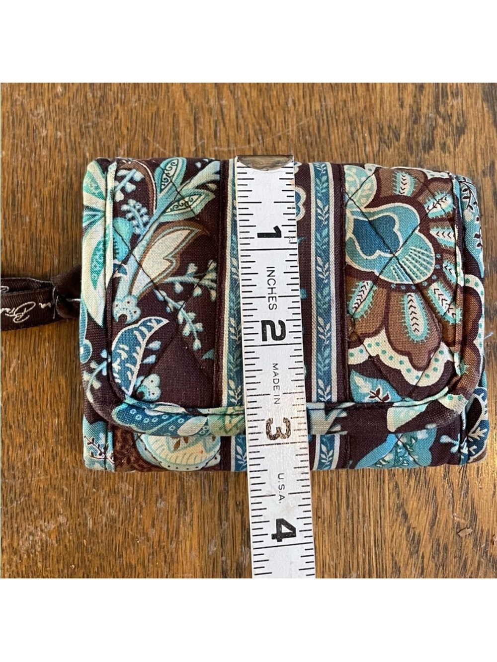 Vera Bradley Java Blue Maggie Purse Shoulder Handbag and Tri Fold Wallet Set - Picture 11 of 11